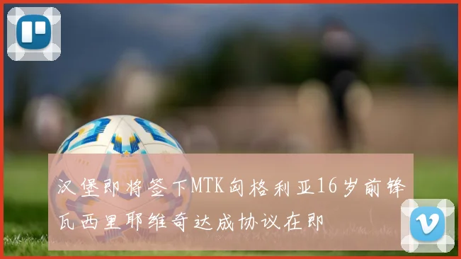 汉堡即将签下MTK匈格利亚16岁前锋瓦西里耶维奇达成协议在即